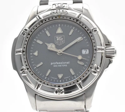 OH TAG Heuer Professional WF1211-K0 Gray Dial Silver Quartz Men's Watch 35mm - Image 1 of 4