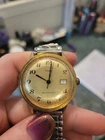Vintage Men's 1970's Timex Water Resistant Calendar Date Manual Wind Up Watch.