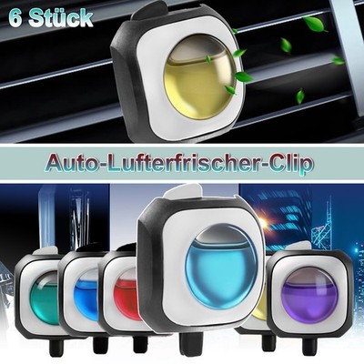 6X 0.81oz Diffusor Öl Duft Entlüftungsclip Outlet Lufterfrischer Aromatherapie