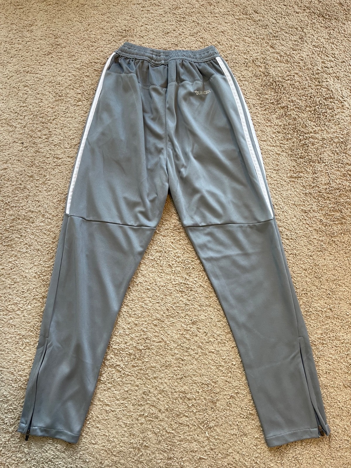 Manchester United Adidas Training Joggers Medium Kid Grey Zipper Football Soccer image 8