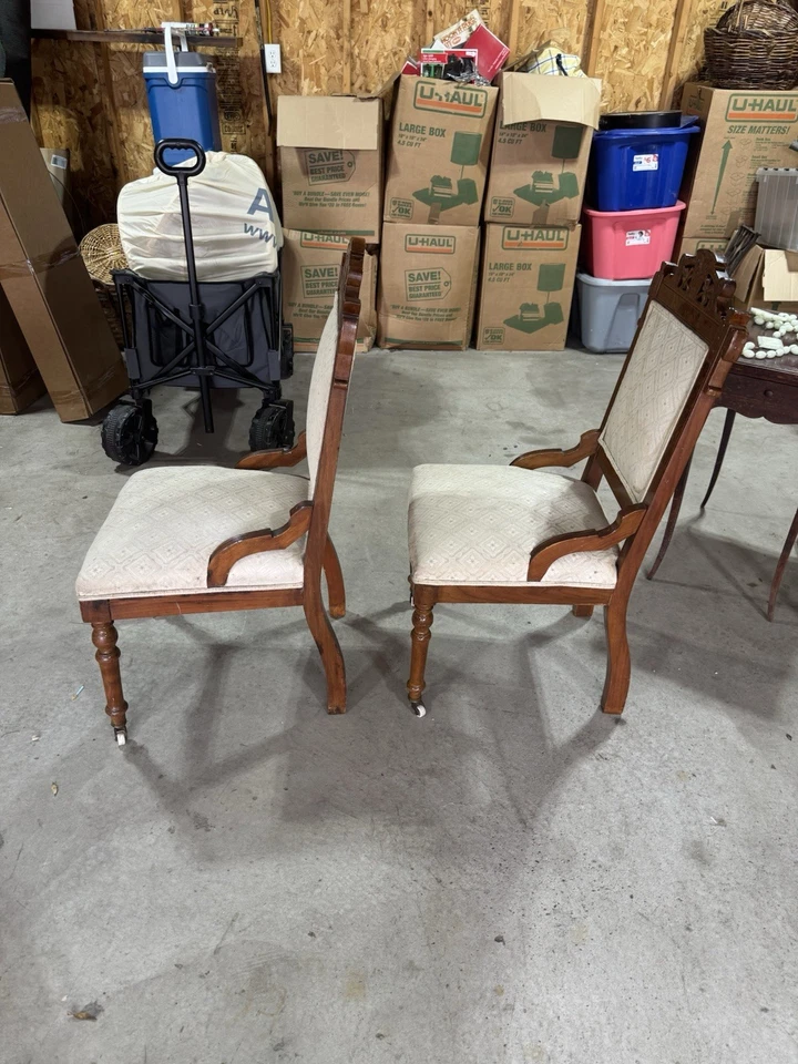 Eastlake Antique Victorian Chair - Carved Walnut Side Chair - No Shipping - Image 2 of 4