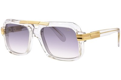 Cazal Legends Men's 663 065SG Crystal/Gold Retro Pilot Sunglasses 56-mm