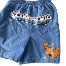 VTG Y2K Scooby-Doo Swim Trunks Beach Shorts Kid core Retro Multicolor Size 8-10