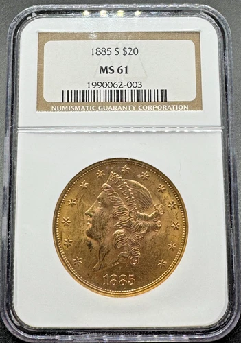1885-S Liberty Double Eagle — photo from the most recent tracked eBay sale