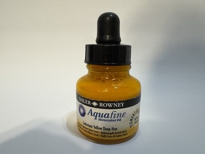 Daler Rowney Aquafine Watercolour Ink Cadmium Yellow Deep Hue 29.5ml