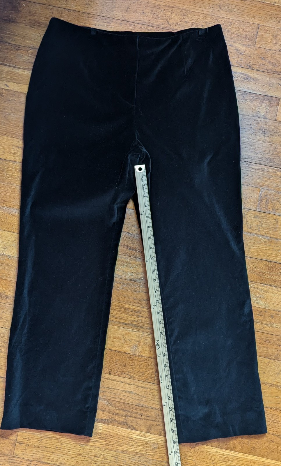 ALTRA Bernard Zins Pantalone Velluto Nero Las Vegas Donna Taglia 12 Made In France