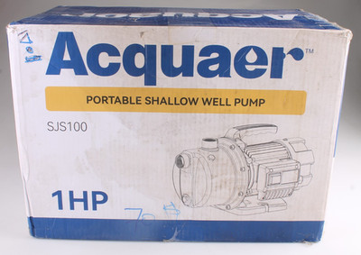 Acquaer Portable Shallow Well Pump 1 HP 115V SJS100 Stainless Garden Irrigation