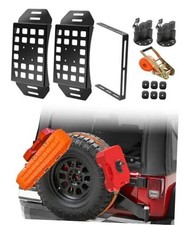 2 Pcs Lockable Universal Quick Release Spare Tire Mount with Ratchet Strap,