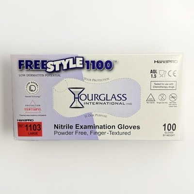 HandPRO Freestyle 1100 Nitrile Exam Gloves Powder-Free Large MPN 1103