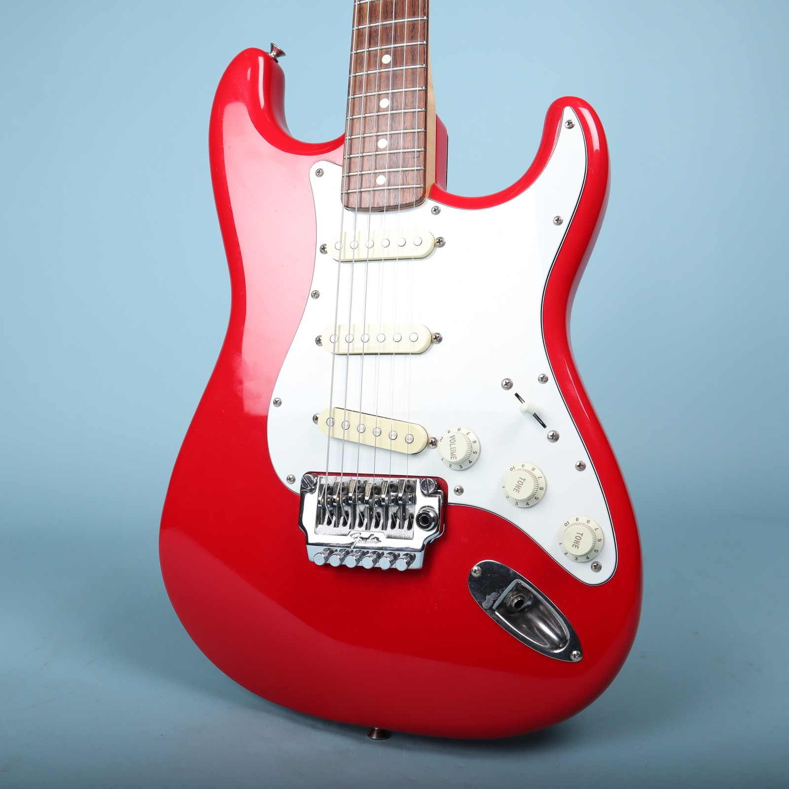 1987 MIJ Squier Ferrari Red Contemporary Stratocaster System 1 Electric Guitar