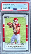 2017 PANINI PLAYOFF #204 PATRICK MAHOMES II ROOKIE 1ST DOWN 95/99 PSA 9