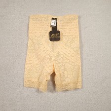 Rago Women's 6207 Lacette Extra Firm No Roll High Waist Leg Shaper Beige XL 32