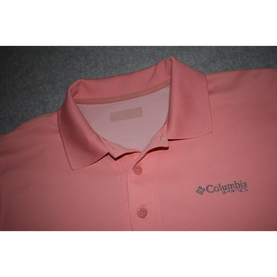 Columbia PFG Performance Equipo de Pesca Para Hombres Talla Pequeña Golf Polo Poliéster  Foto 4 de 4
