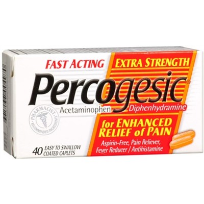 Percogesic Fast Acting Extra Strength Enhanced Pain Relief Caplets 40 Ct 5-Pack