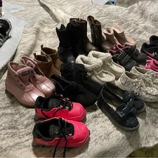 13 Pair Lot Of Toddler Baby Girls 5 6 7 Shoes Boots Nike Carter's More