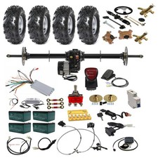40" Front Rear Axle Kit Differential 48v 1000w Motor 8" Wheels ATV Go kart Cart