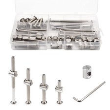 Crib Screws Hardware Replacement Kit - 28 Silver 28Set-M6 20/40/60/80,