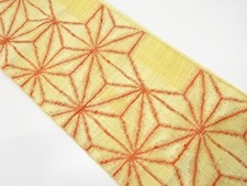 7264018: JAPANESE KIMONO / NAGOYA OBI / SILK / WOVEN ASANOHA