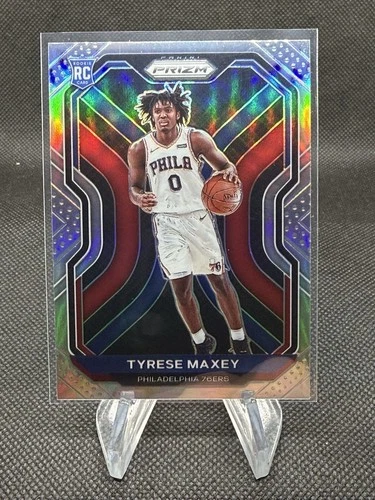 2020-21 Panini Prizm Tyrese Maxey Silver Prizm Rookie #256 Philadelphia 76ers