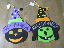 Foam Halloween window decoration,witch or bla...