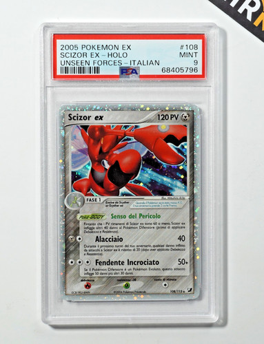 Pokemon PSA 9 Scizor Ex #108 Ex Unseen Forces 2007 Italian