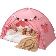 Bed Tent Twin for Girls, Toddler Tents Indoor with Star Lights  Bed Canopy w...
