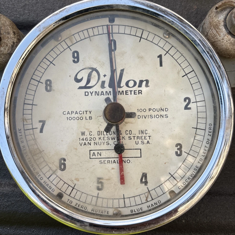 Dinamómetro mecánico Dillon 10.000 lb de capacidad, divisiones de 100 lb Foto 2 de 4