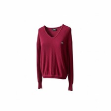 Izod Sweater Men's Red XLarge Pullover V Neck Grandpa Logo Vintage 1970s USA