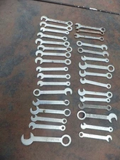 Small Wrench Lot of 32 Quality Steel & Other Ignition Angle Open End