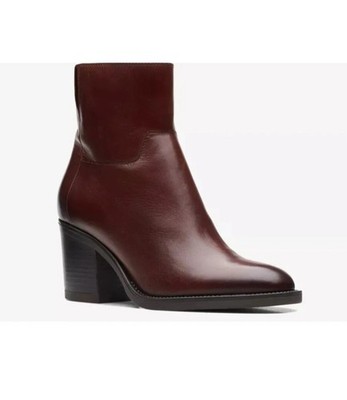 Clarks Damen Stiefelette hellbraun Leder Mascarpone2 Go UK Größe 8 D EU 42