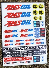 RC MINI CORR AMSOIL stickers decals 1/18 scale losi xray hpi 18th associated