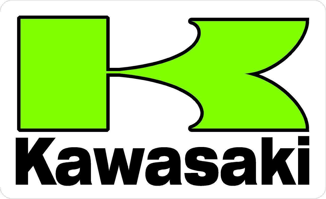 Kawasaki K Over Gloss Racing Retro Decal Sticker 4.5" x 2.75" Motorcycle