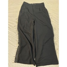 NWT Nasty Gal black pants with stone tassels size medium