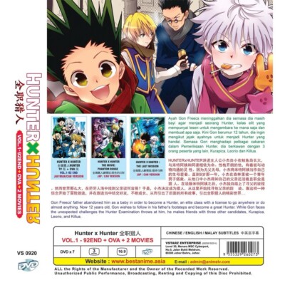 Hunter x Hunter 1999 Complete Anime 92 Eps + OVA & 2 Movies DVD