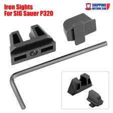 Suppressor Height Stainless Steel Front&Rear Sights For SIG P320 For RMR