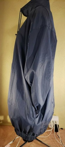 Vintage Womens Reversible Spring Jacket Blue Water Resistant M Snaps Drawstring - Picture 5 of 12