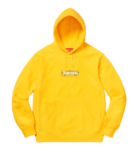 DS Supreme Yellow Bandana Box Logo Hooded Sweatshirt Hoodie Size