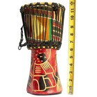Djembe Drum African Percussion Handmade Wood  Carved Classic Design 6" Diameter