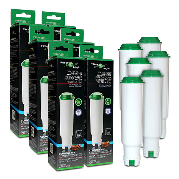 6 Pack - FilterLogic CFL701B Coffee Water Filter Fits Krups Melitta Claris F088