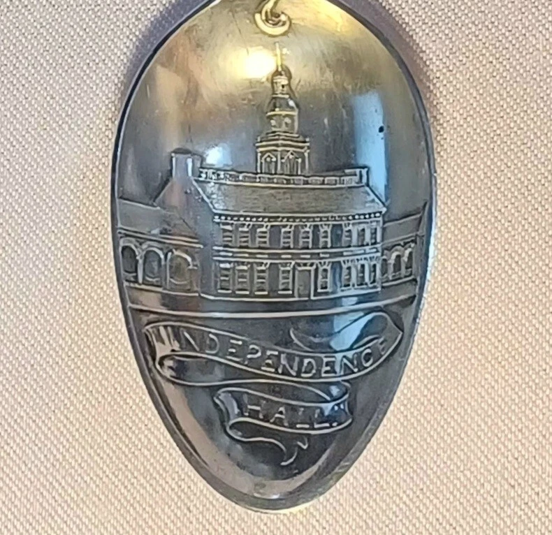 Cuchara de recuerdo de ley Independence Hall 1176 Pensnsylvania-4 7/8" Foto 2 de 4