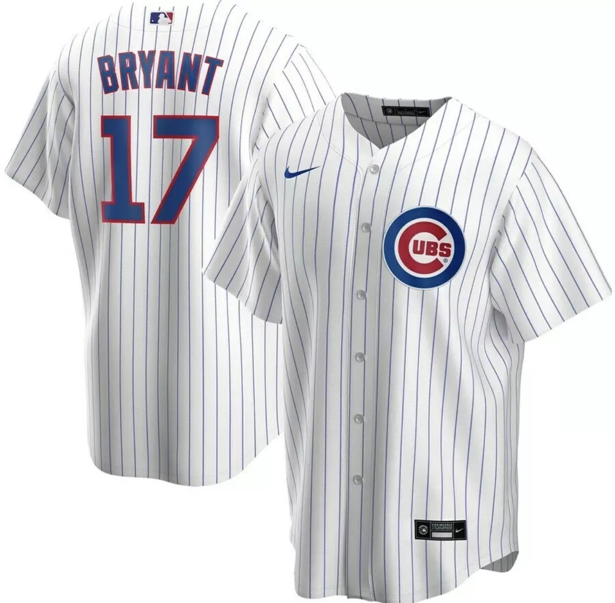 Nike x Chicago Cubs Kris Bryant #17 MLB Baseball Jersey White Sewn Men Size  2XL