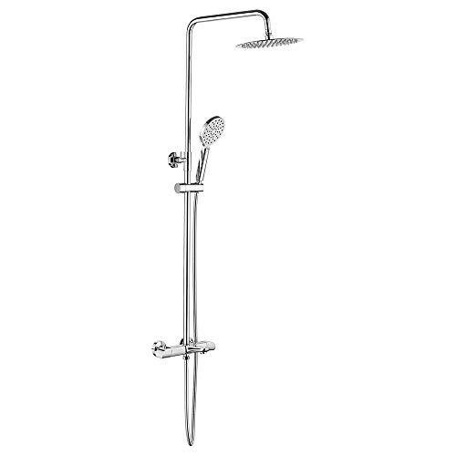 Ibergrif M21810 - Sistema Columna de Ducha Latón, Metal, Plástico,Plata