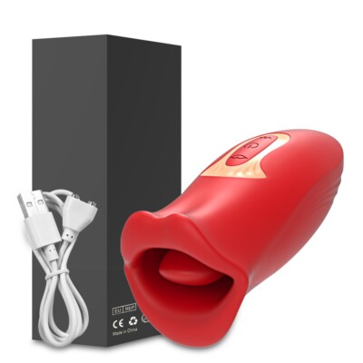 Waterproof-Clit-Licking-Vibrator-Tongue-Sucking-Nipple-licker-woman-Massager-NEW 