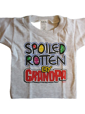 New Patti Boo Toddler Kid T-Shirt ''Spoiled Rotten by Grandpa'' Uni-Sex 2/4