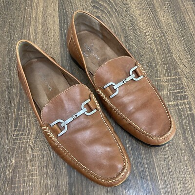 Donald J. Pliner Cognac Leather Bit Loafers Donald Pliner Ted Moc Toe Bit Loafers, Whiskey - Brown  main image 3