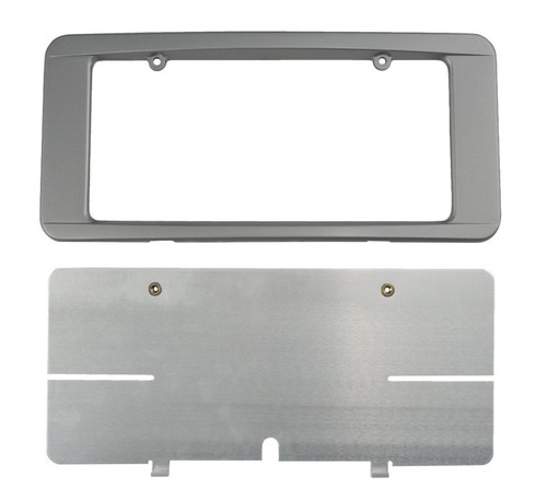 C6 Corvette Custom Painted Rear License Plate Frame - Switchblade Silver 17U GAN - 第 1/2 張圖片