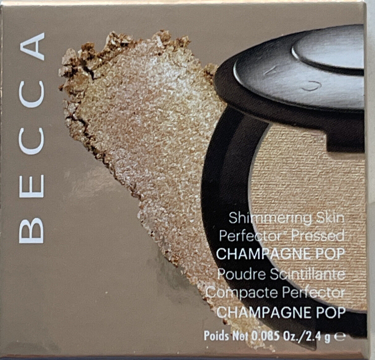 Becca Shimmering Skin Perfector Pressed Highlighter Mini - Champagne Pop 0.085oz