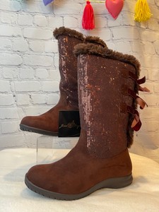 joan boyce sequin boots