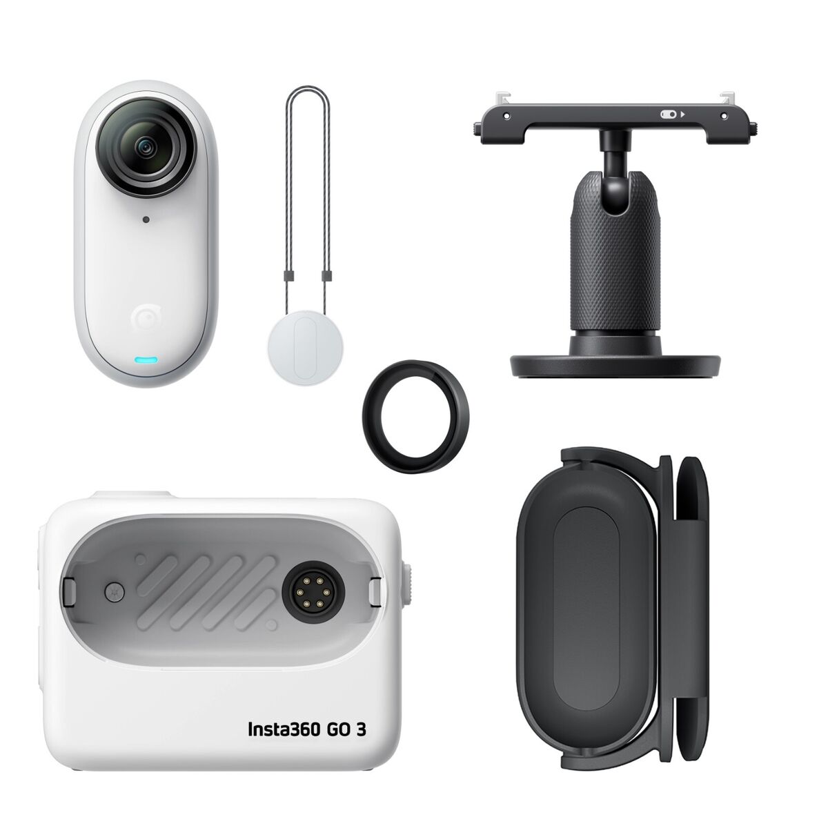 Insta360 GO 3 Action Camera, White - 64GB with Sport Kit