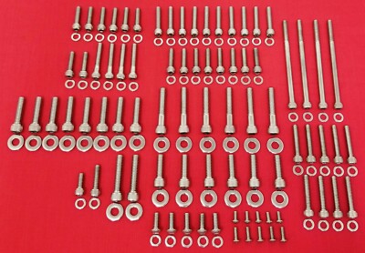 2007-2011 HARLEY SOFTAIL POLISHED STAINLESS ENGINE TRANSMISSION BOLT KIT SET